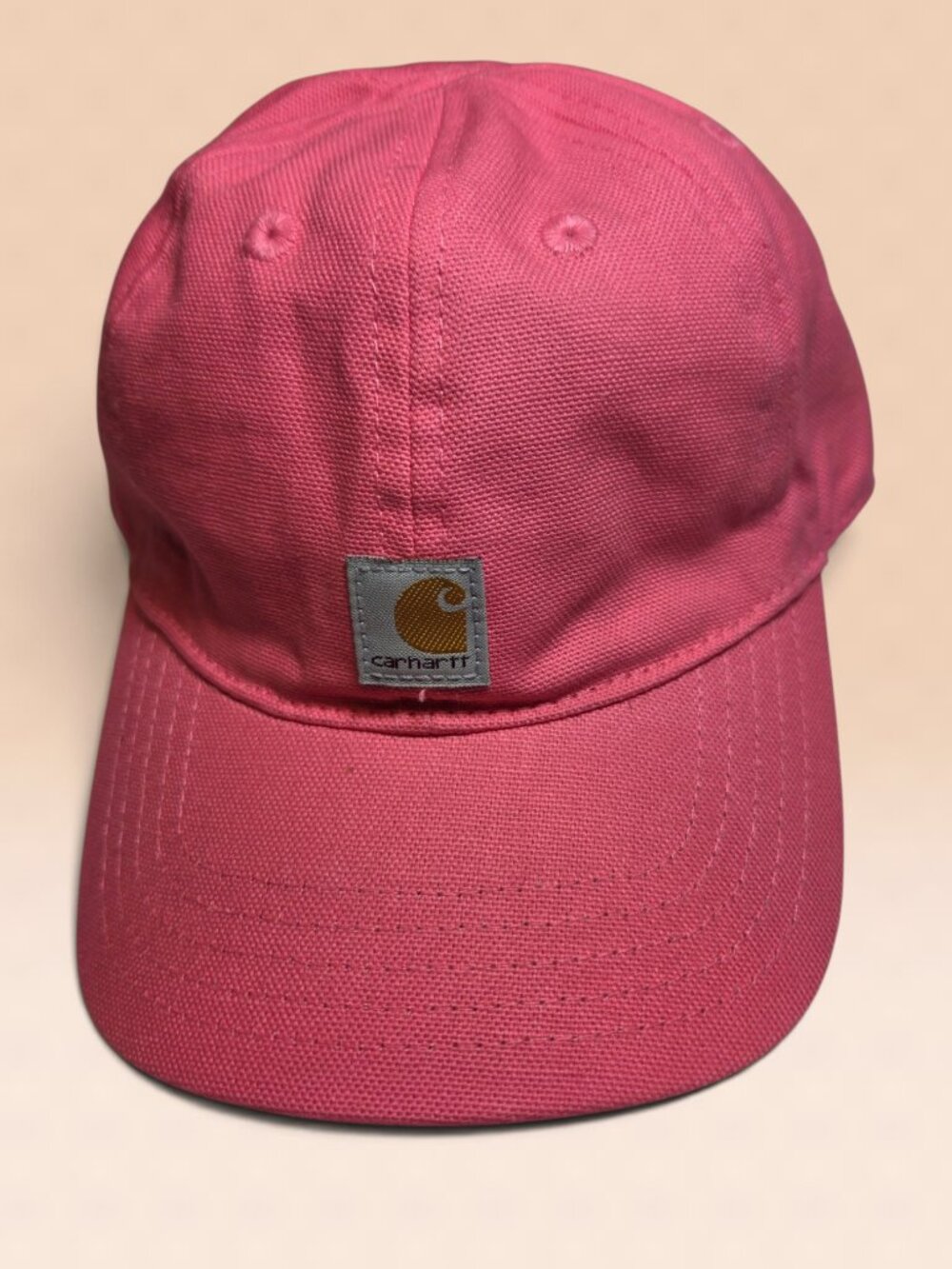 Carhartt Girls Toddler/Little Girls Pink Canvas Ball Cap Hat Elastic Back